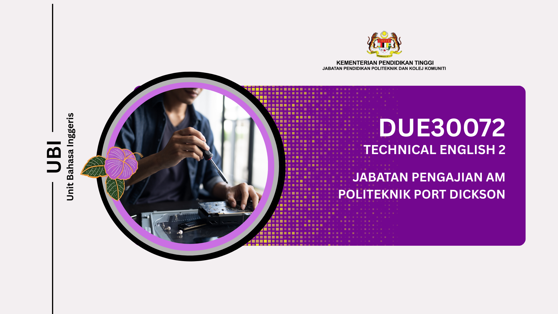 DUE30072 TECHNICAL ENGLISH 2