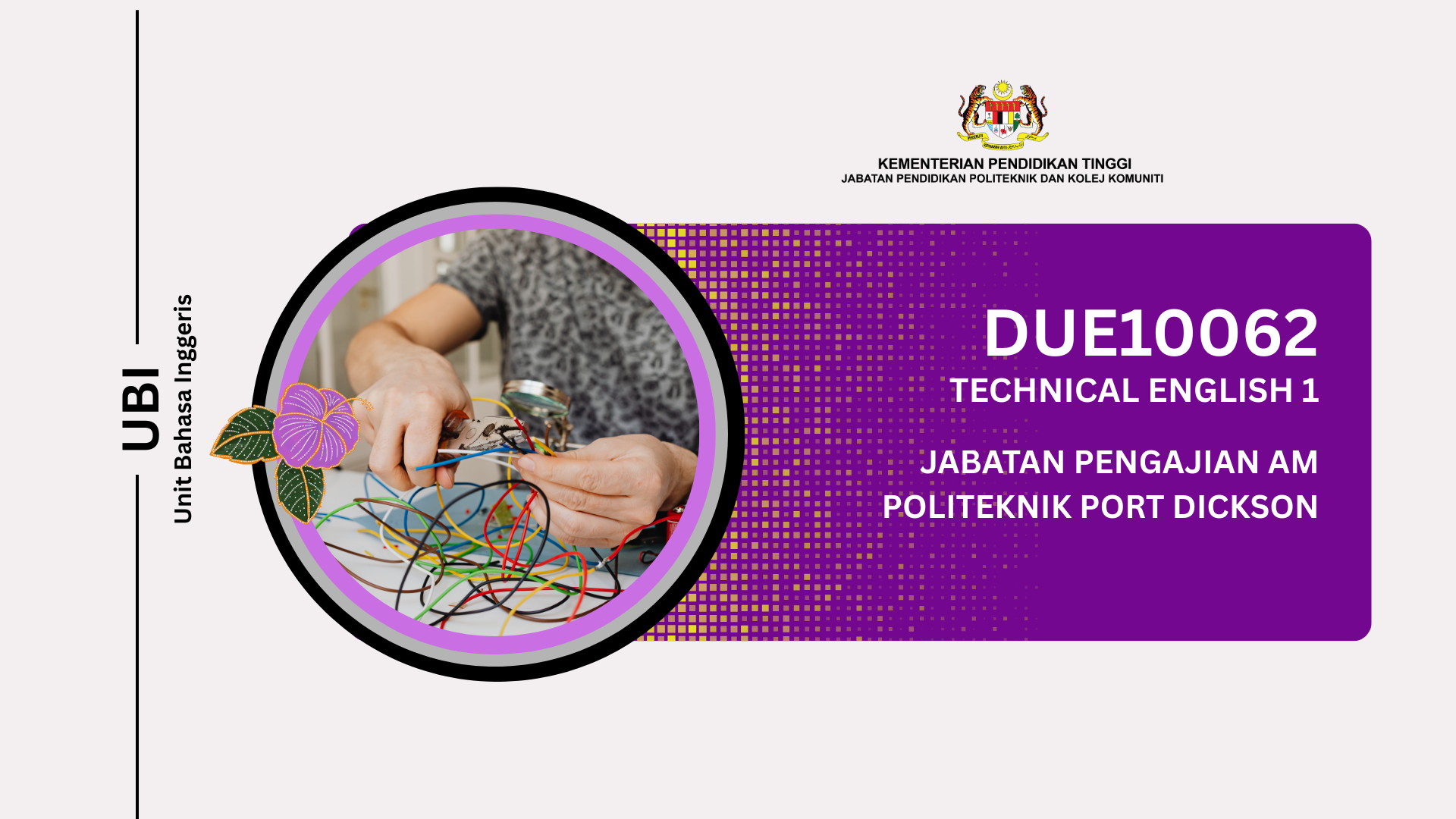 DUE 10062 TECHNICAL ENGLISH 1